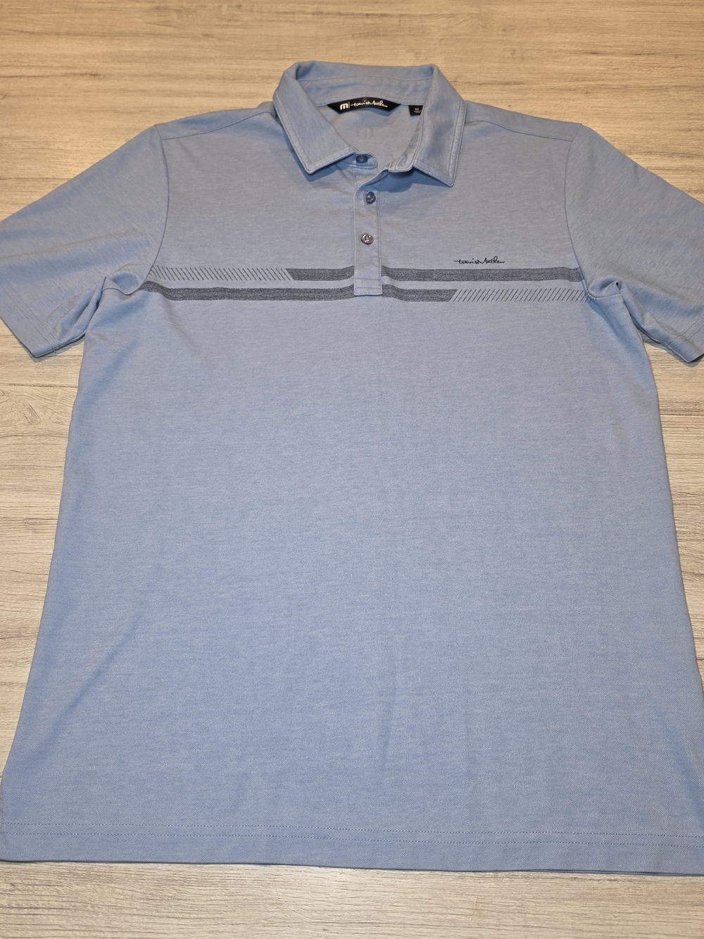 Travis Mathew Golf Short Sleeve Polo Men's Blue Size Medium C7
